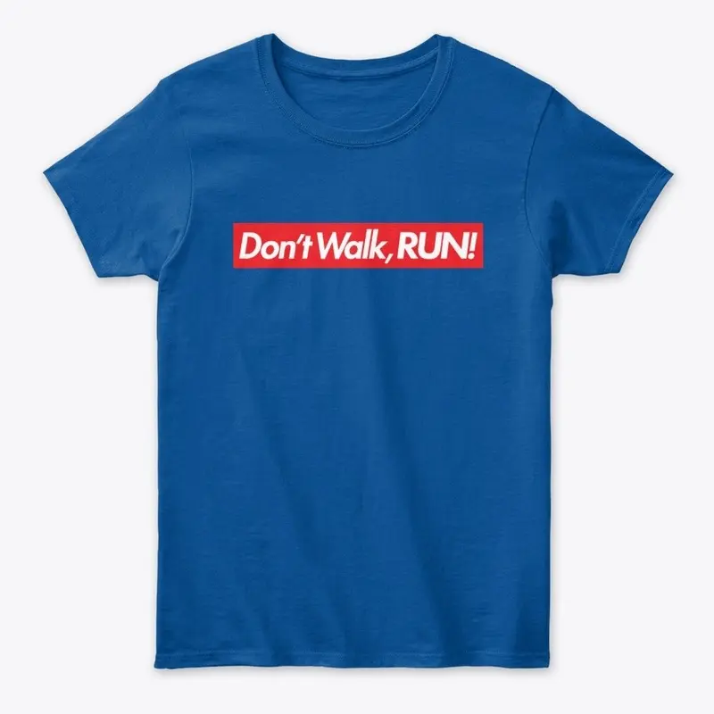 Don't Walk, RUN! (red box logo)